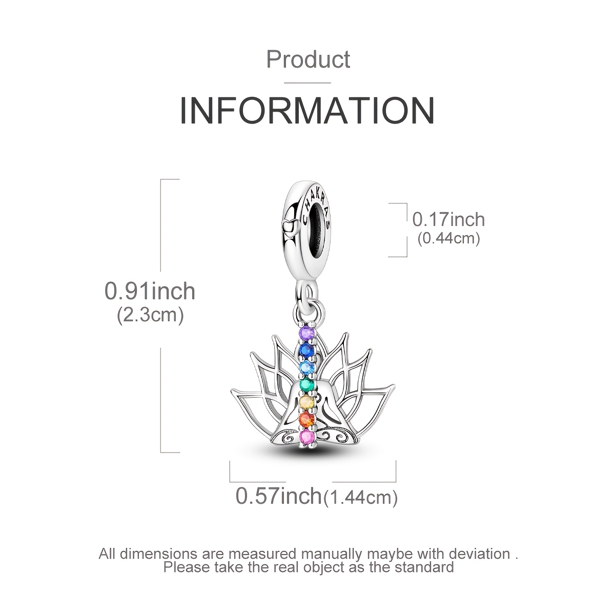 Yoga Chakra Energy Charm Beads Pendant for Meditation